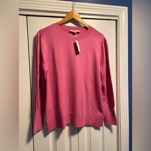 Bright pink crew neck sweater BRAND NEW